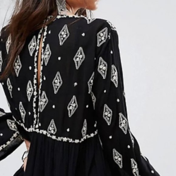 FREE PEOPLE EMBROIDERED TUNIC TOP - Picture 14 of 14